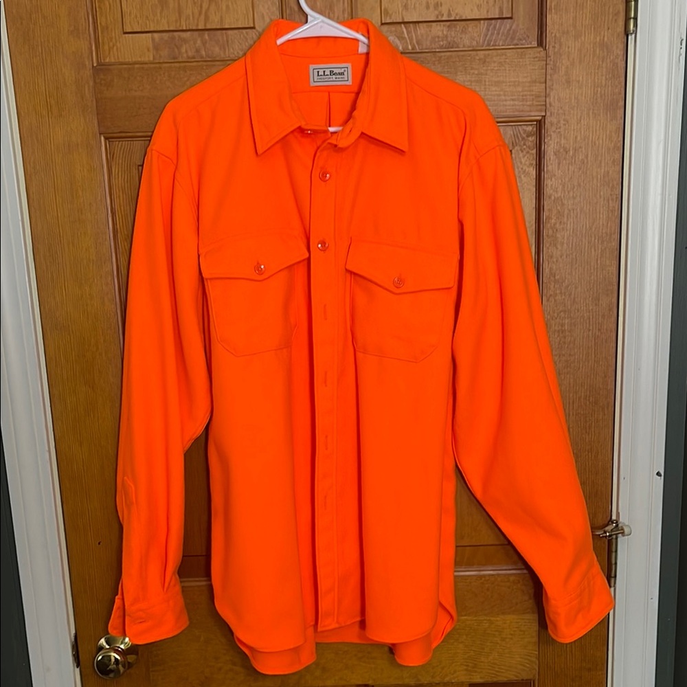 L.L. Bean Vibrant Orange Long Sleeve Shirt